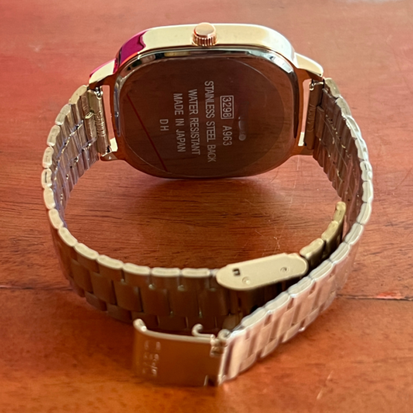 Vintage Classic Men's Watch Grey Dial with Rose Gold Chain - Image 3