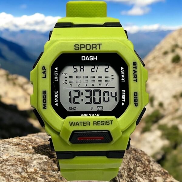 neon green sports watch