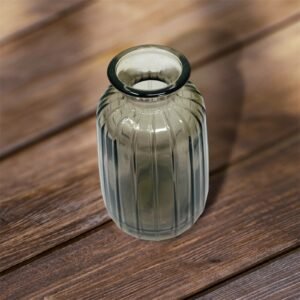 Stylish Ribbed Glass Vase