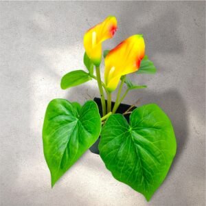 Faux Yellow Calla Lily Plant