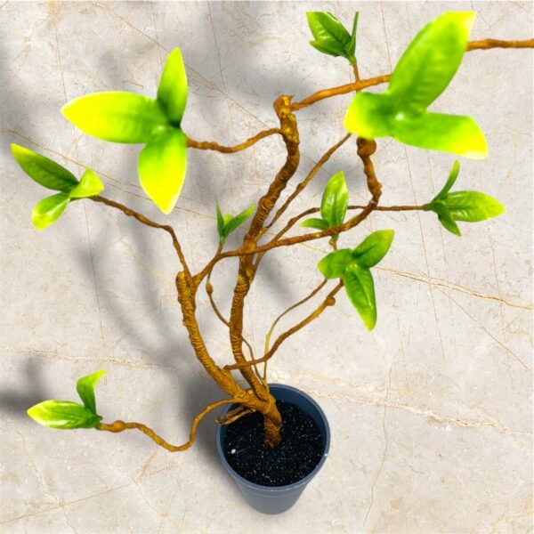 Artificial Spring Branch Plant in Grey Pot - Image 5