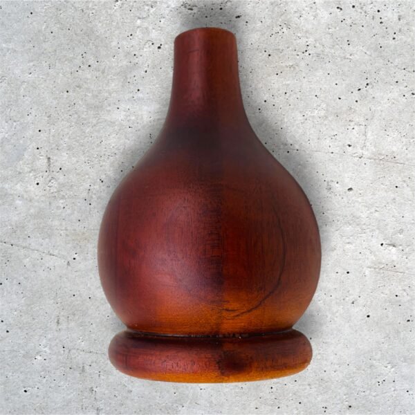 Hand-Carved Wooden Vase - Image 7