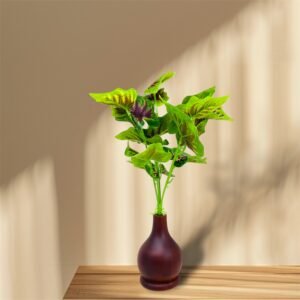 Hand-Carved Wooden Vase