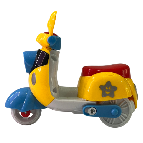 Wespa Toy Scooter for Kids – Yellow and Red Design - Image 3