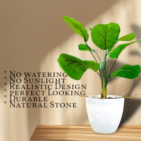 Artificial Calathea Orbifolia: Realistic Faux Plant for Effortless Decor - Image 4