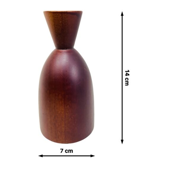 Small Decorative Wooden Vase - Image 2