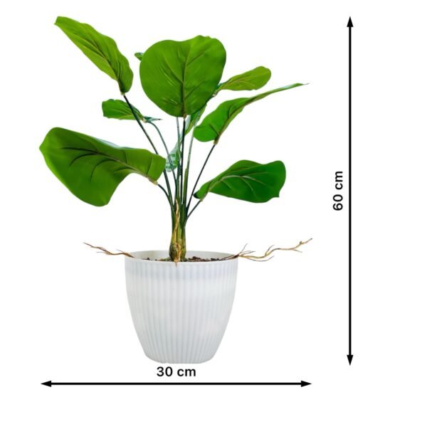 Artificial Calathea Orbifolia: Realistic Faux Plant for Effortless Decor - Image 5