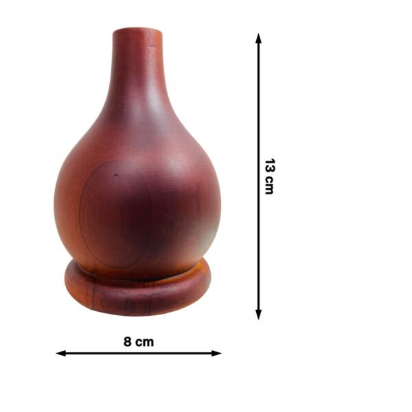 Hand-Carved Wooden Vase - Image 5