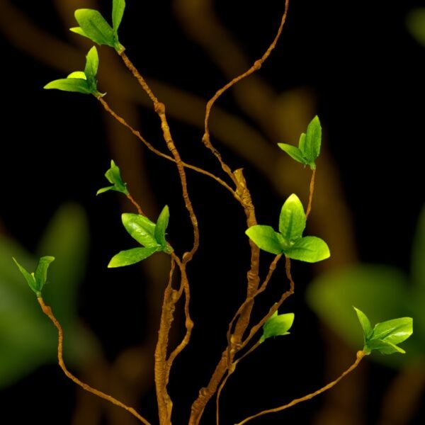 Artificial Spring Branch Plant in Grey Pot - Image 3