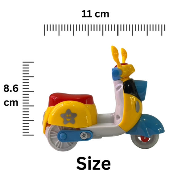 Wespa Toy Scooter for Kids – Yellow and Red Design - Image 2