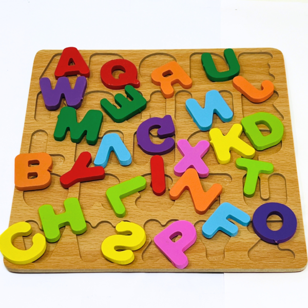 Educational Wooden Alphabet Puzzle - Image 3