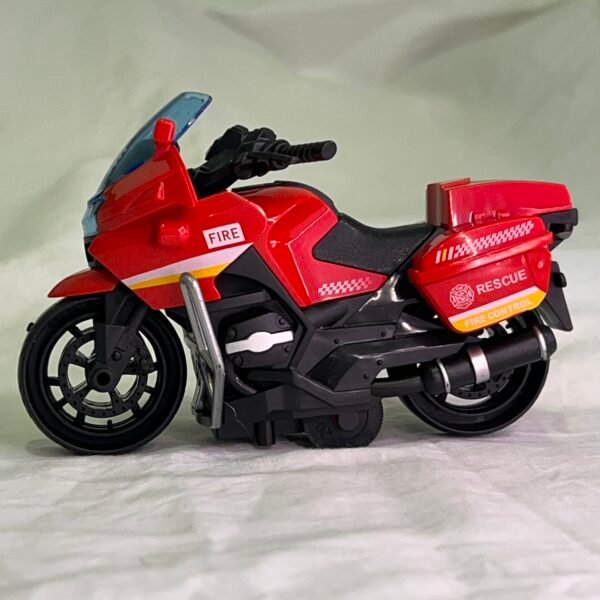 Realistic Police Red Motorcycle Toy - Image 4