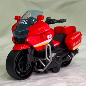 Realistic Police Red Motorcycle Toy