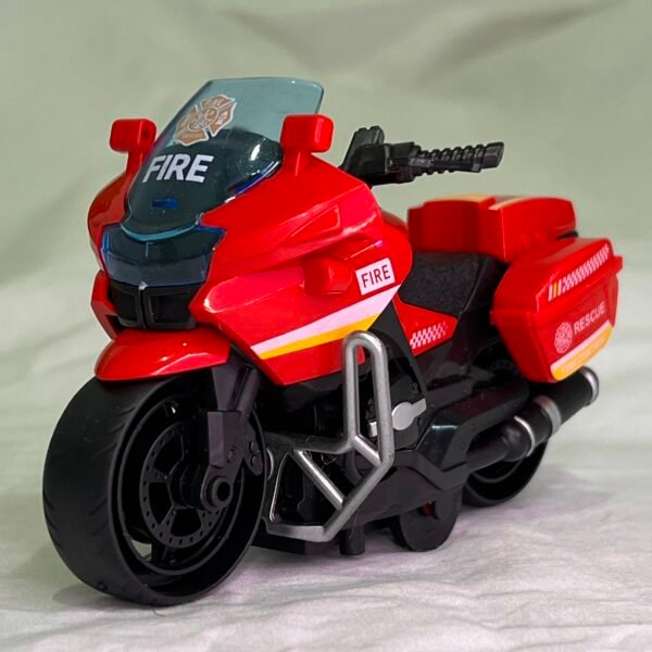 Realistic Police Red Motorcycle Toy