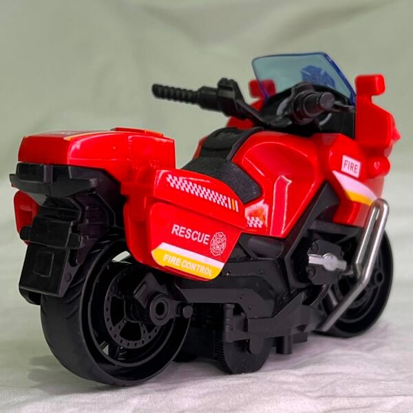 Realistic Police Red Motorcycle Toy - Image 3