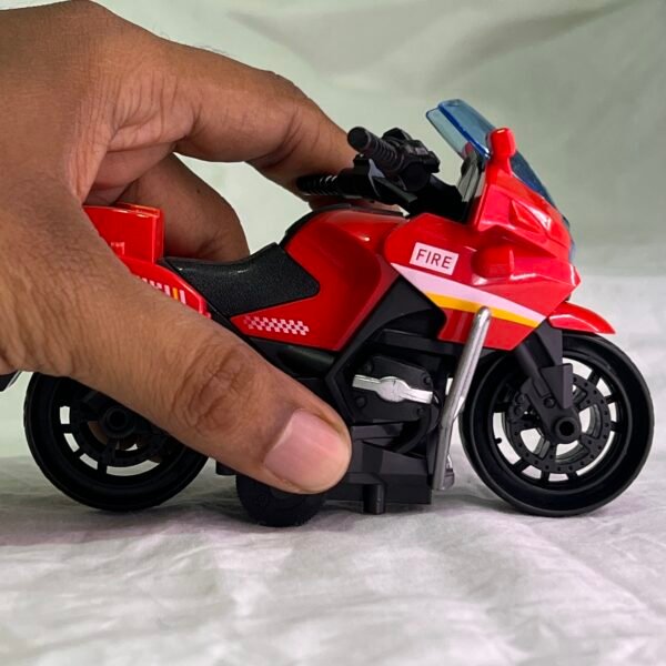Realistic Police Red Motorcycle Toy - Image 2