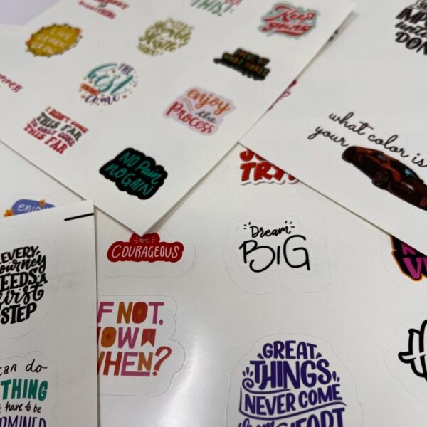 63-Piece Motivational Vinyl Stickers Set for Journals, Laptops & Water Bottles Self Adhesive Sticker - Image 5