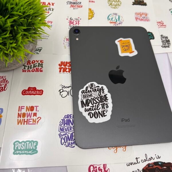 63-Piece Motivational Vinyl Stickers Set for Journals, Laptops & Water Bottles Self Adhesive Sticker - Image 4