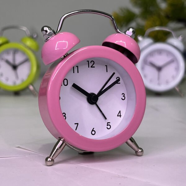 Cute Mini Table Clock - Vintage Style | Pink - Image 3