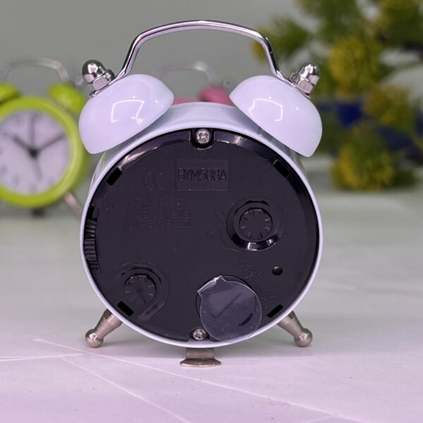 Cute Mini Table Clock - Vintage Style | White - Image 3