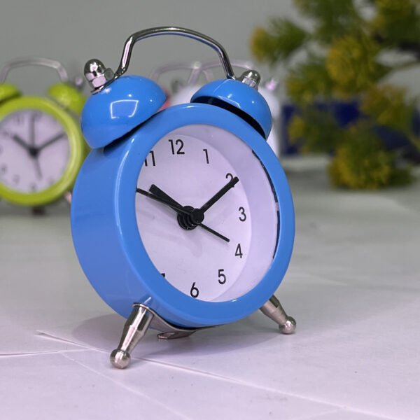 Cute Mini Table Clock - Vintage Style | Blue - Image 4