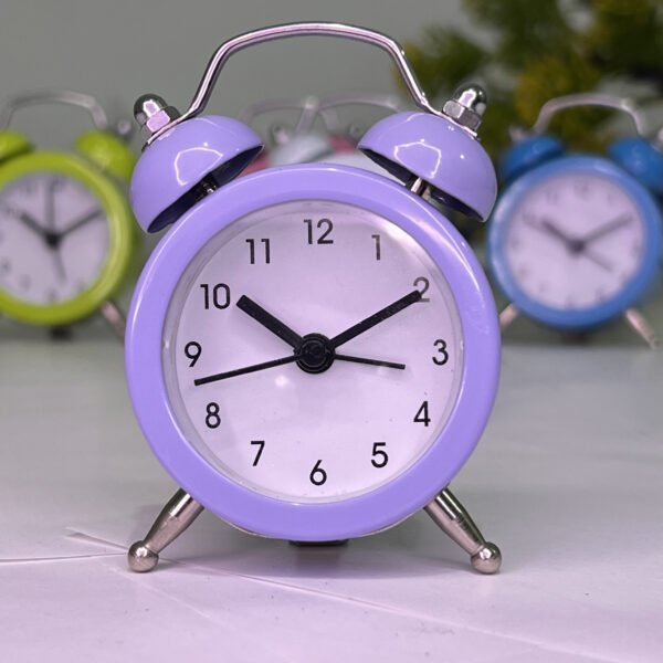 Cute Mini Table Clock - Vintage Style | Lavender - Image 3