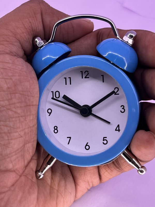 Cute Mini Table Clock - Vintage Style | Blue - Image 2