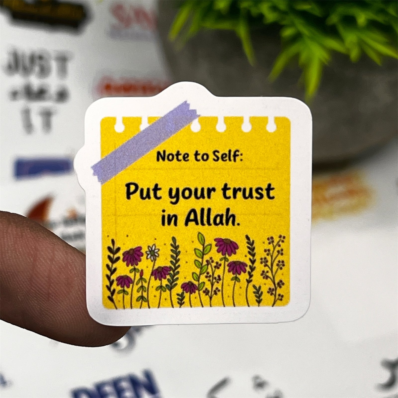 Islamic Motivational Stickers Pack – Aesthetic Deen Quotes | Waterproof Vinyl Stickers for Laptop, Journal & Phone - Image 3