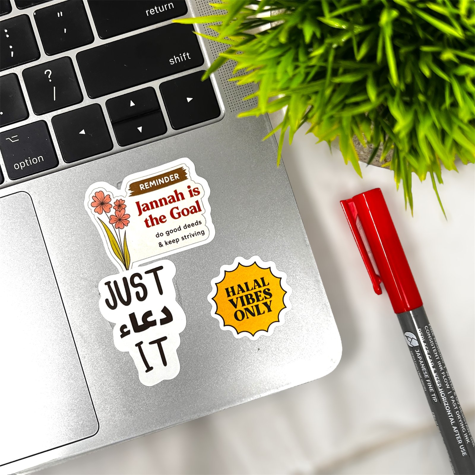 Islamic Motivational Stickers Pack – Aesthetic Deen Quotes | Waterproof Vinyl Stickers for Laptop, Journal & Phone - Image 7