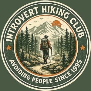 Introvert Hiking Club Aesthetic Vinyl Sticker