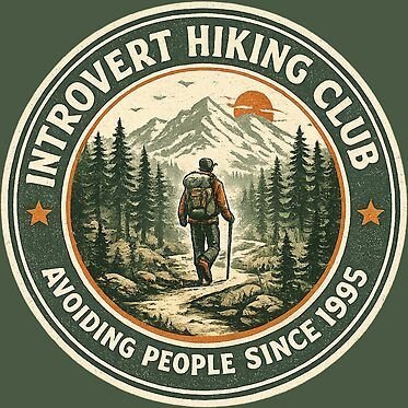 Introvert Hiking Club Aesthetic Vinyl Sticker