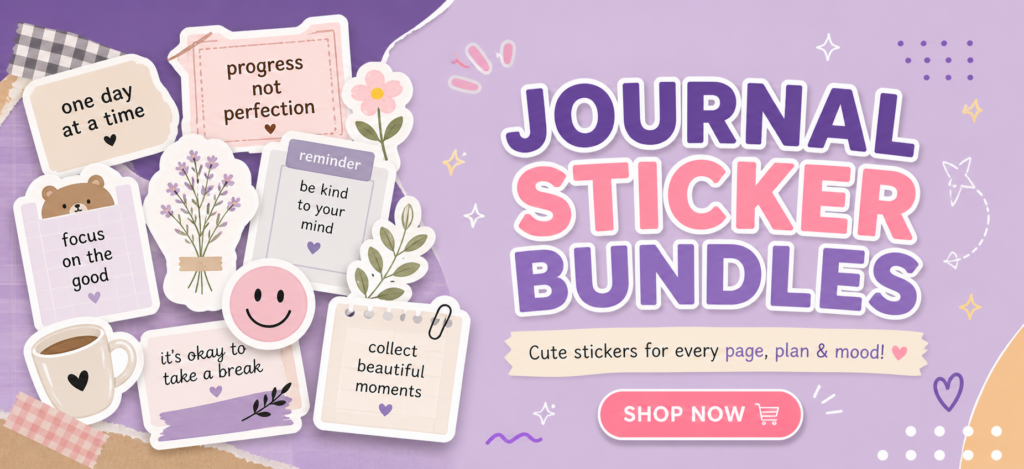 journal stickers banner