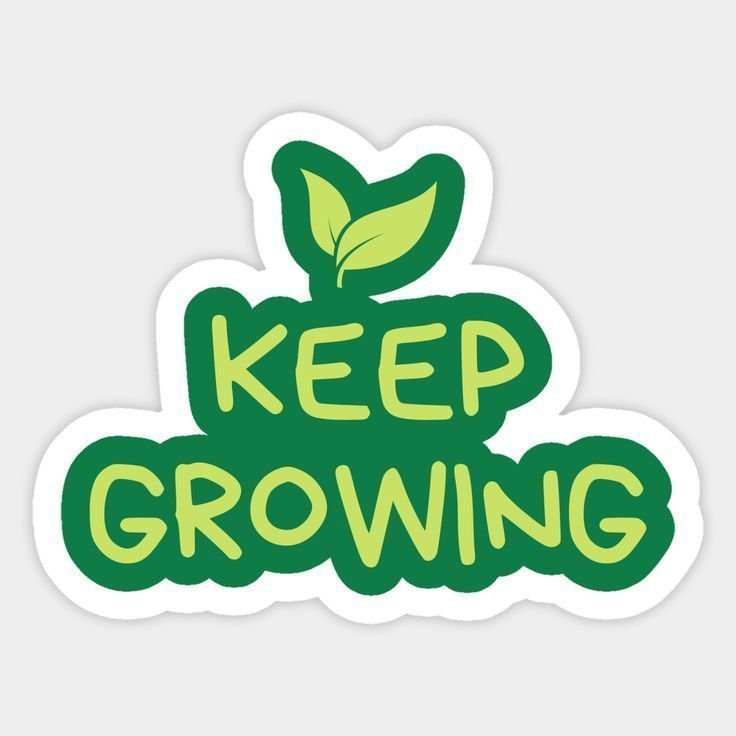 Keep Growing Aesthetic Vinyl Sticker