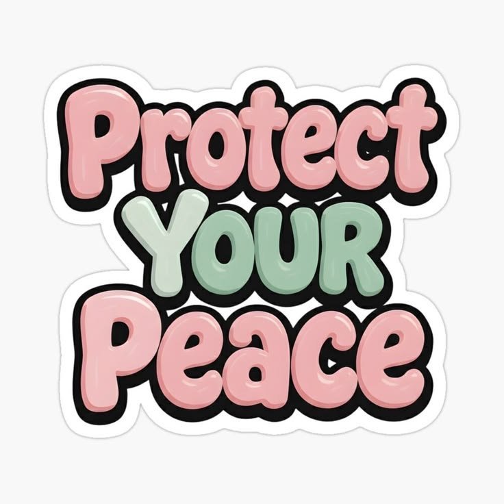 Protect Your Peace Aesthetic Vinyl Sticker