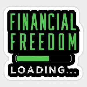 Financial Freedom Loading Aesthetic Vinyl Sticker
