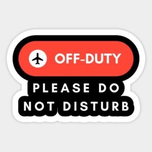 Off-Duty Airplane Aesthetic Waterproof Vinyl Sticker