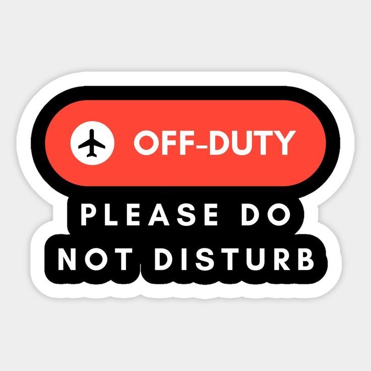 Off-Duty Airplane Aesthetic Waterproof Vinyl Sticker