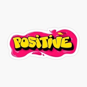 Positive Vibes Graffiti Style Vinyl Sticker