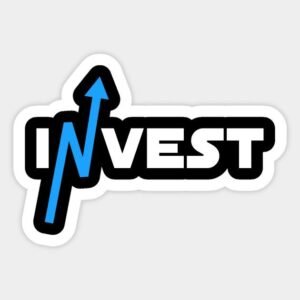 Invest Growth Typography Vinyl Sticker
