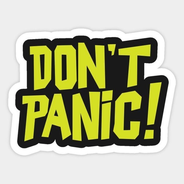 Don't Panic Aesthetic Vinyl Sticker