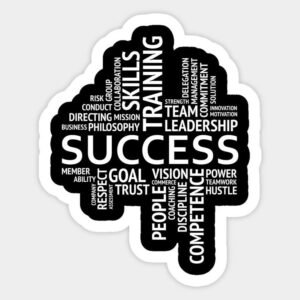 Success Business Word Cloud Aesthetic Vinyl Sticker