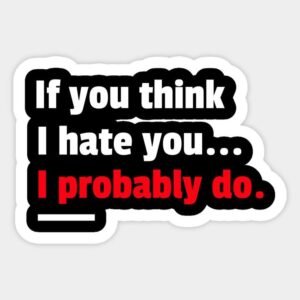 If You Think I Hate You Sarcastic Quote Vinyl Sticker