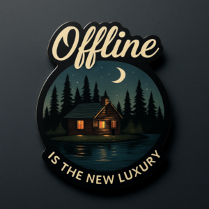 Offline Is The New Luxury Premium Vinyl Sticker
