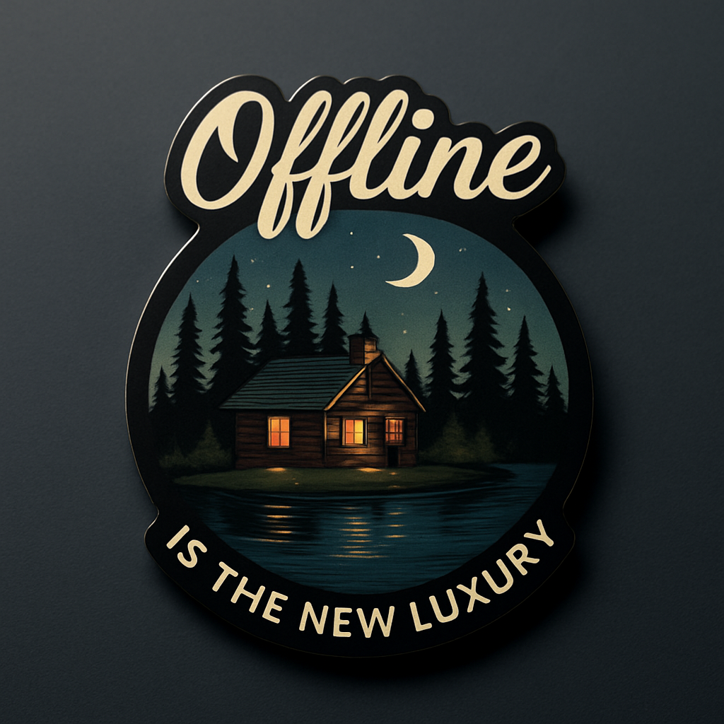 Offline Is The New Luxury Premium Vinyl Sticker