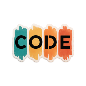 CODE Brush Stroke Aesthetic Vinyl Sticker