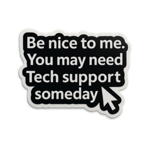 Tech Support Aesthetic Vinyl Sticker