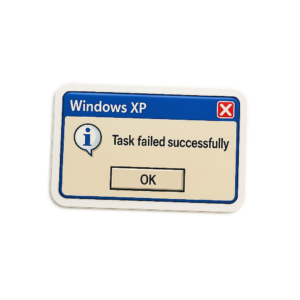 Task Failed Successfully Retro Windows Aesthetic Vinyl Sticker