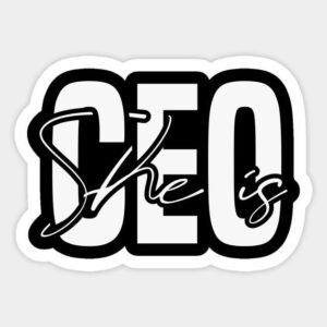 She Is CEO Motivational Aesthetic Vinyl Sticker