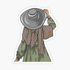 Modest Chic Illustration Premium Vinyl Sticker