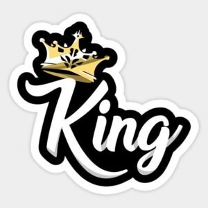 King Crown Aesthetic Vinyl Sticker